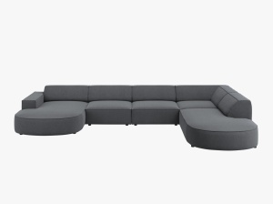 COLTAR JODIE, DREAPTA, 7 LOCURI, 364 CM, DIVERSE CULORI SI MATERIALE, DESIGN DEOSEBIT - Img 9