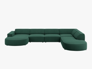 COLTAR JODIE, DREAPTA, 7 LOCURI, 364 CM, DIVERSE CULORI SI MATERIALE, DESIGN DEOSEBIT - Img 13