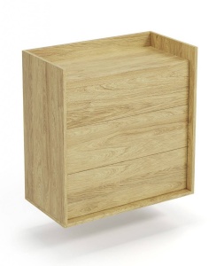 COMODA MODULARA MOBIUS 3S, NATUR, 83 CM, DIN PAL MELAMINAT, STIL MODERN, HALMAR - Img 1