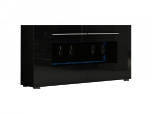 COMODA NEAGRA CU LED SI TELECOMANDA KOLN - DESIGN MODERN - Img 2