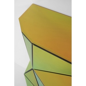 CONSOLA PRISMA COLOR 127 CM, CONFECTIONATA DIN MDF SI STICLA OGLINDA, STIL MODERN - Img 5