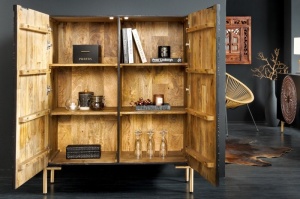 DULAP/BUFET, DIN LEMN MASIV DE MANGO, 120CM, CU ORNAMENTE DEOSEBITE, ARTIM GROUP SELECTION - Img 2