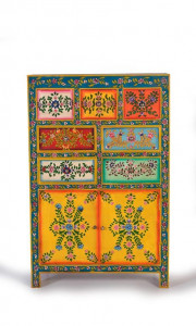 DULAP LIVING 122CM, MULTICOLOR, LEMN DE MANGO, GINER Y COLOMER - Img 3