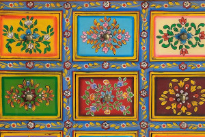 DULAP LIVING BERRY 70CM, MULTICOLOR, LEMN DE MANGO SI MDF, GINER Y COLOMER - Img 2