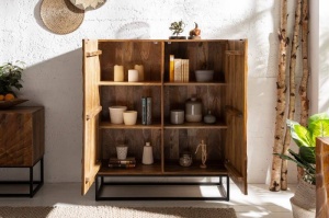 DULAP LIVING/ BUFET, SCORPION 120CM, DIN LEMN MASIV DE MANGO SI CADRUL DE METAL, ARTIM GROUP SELECTION - Img 7