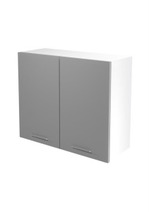 DULAP SUSPENDAT VENTO ALB/GRI G-80/72 STIL MODERN HALMAR - Img 1