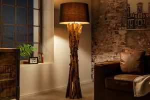 LAMPADAR 150CM, HARMONY NATURE, DIN LEMN SI TEXTIL, COD 41386 - Img 1