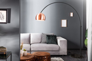 LAMPADAR, BIG BOW, ARAMIU/NEGRU, 170/210CM, COD 41877 DESIGN MODERN - Img 1