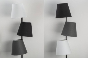 LAMPADAR LEVELS NEGRU/GRI/ALB 163CM DIN METAL SI IN COD 39674 - Img 3