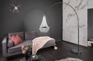 LAMPADAR, ROYAL SILVER 189/204CM, COD 40687, DIN METAL SI MARMURA - Img 3