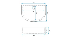 LAVOAR REA CLARA, ALB, 40 CM, DIN CERAMICA, CALITATE SUPERIOARA - Img 6