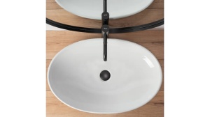 LAVOAR REA OLGA, ALB, 63 CM, DIN CERAMICA, CALITATE SUPERIOARA - Img 3