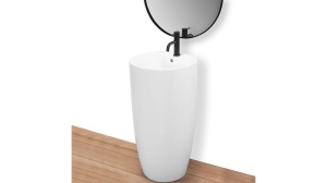 LAVOAR REA STATIV ANYA, 84 CM, ALB, DIN CERAMICA, CALITATE SUPERIOARA - Img 3