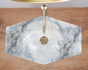 LAVOAR REA VEGAS, GRANIT, EFECT DE MARMURA, 57 CM, DIN CERAMICA, CALITATE SUPERIOARA - Img 4