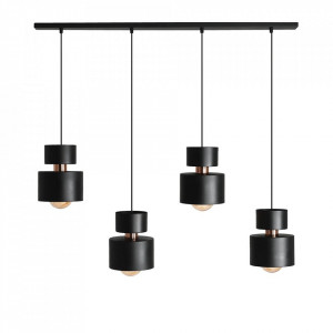 LUSTRA KADM 1029L1, NEGRU/ARAMIU, STIL VINTAGE, ALDEX - Img 1