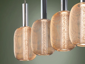 LUSTRA/PLAFONIERA MICRON, 88 CM, CROM/AURIU, DIN METAL SI ACRIL, STIL MODERN - Img 4