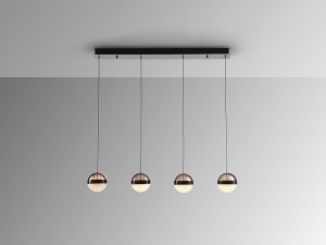 LUSTRA/PLAFONIERA ORBES, 90 CM, MULTICOLORA, DIN METAL, POLICARBONAT SI STICLA, STIL MODERN - Img 3