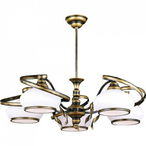 LUSTRA RETRO I 368_F1, ALB/AURIU ANTIC, DIN METAL SI STICLA, STIL CLASIC, ALDEX - Img 1