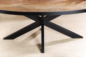 MASA DE SUFRAGERIE OVALA, MOUNTAIN SOUL 240CM, MDF, ASPECT DE PIATRA, INVICTA INTERIOR - Img 4