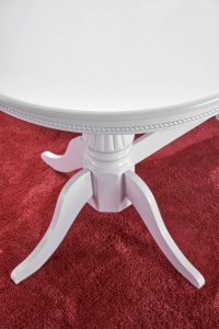 MASA DINING EXTENSIBILA JOSEPH, ALBA, 150/190 CM, BLAT DIN MDF SI PICIOARE DIN LEMN MASIV, STIL CLASIC - Img 8