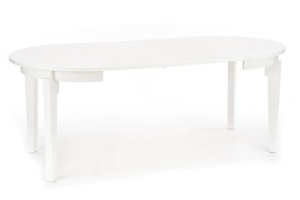 MASA DINING EXTENSIBILA SORBUS, ALBA, 100/200 CM, BLAT DIN MDF SI PICIOARE DIN LEMN MASIV, STIL CLASIC - Img 7