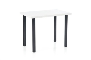 MASA DINING MODEX 2, ALB/NEGRU, 90 CM, BLAT DIN PAL SI PICIOARE DIN METAL , STIL MODERN - Img 1