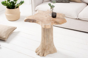 MASUTA DE CAFEA ROOT 38238 DIN LEMN DE TEC DESIGN RUSTIC - Img 1