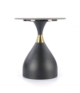 MASUTA DE CAFEA SCALITA, EFECT DE MARMURA NEAGRA/NEGRU/AURIU, DIN CERAMICA SI METAL, STIL MODERN - Img 6