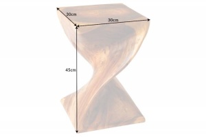 MASUTA DE CAFEA/TABURET 30CM, HELIX, LEMN MASIV, DESIGN MODERN - Img 7
