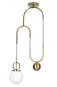PENDUL LIFT, ALAMA, DIN METAL SI STICLA, STIL MODERN - Img 2