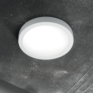 PLAFONIERA UNIVERSAL PL D17 ROUND, ALB, DIN OTEL, STIL MODERN - Img 2