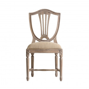 SCAUN CHEROY REF. 25442, BEJ, STIL CLASIC, DIN LEMN MASIV DE MANGO, BUMBAC SI IN, VIC - Img 2