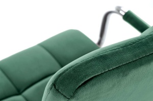 SCAUN DE BIROU GONZO 4, VERDE/CROM, TAPITERIE DIN CATIFEA SI PICIOARE DIN METAL, STIL MODERN - Img 3