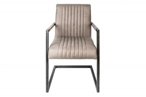 SCAUN, DESIGN INDUSTRIAL, BIG ASTON, TAUPE, DIN MICROFIBRA - Img 2