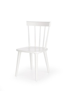 SCAUN DINING BARKLEY, ALB, DIN LEMN MASIV, STIL CLASIC - Img 1