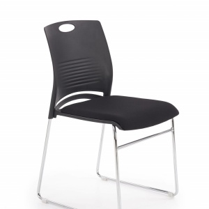 SCAUN DINING CALI NEGRU/CROM STIL MODERN HALMAR - Img 1
