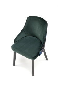 SCAUN DINING ENDO, VERDE BLUVEL 78/MULTICOLOR/NEGRU, CU TAPITERIE DIN CATIFEA SI PICIOARE DIN LEMN MASIV, STIL CLASIC - Img 2