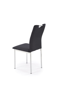 SCAUN DINING K578, NEGRU 66/CROM, TAPITERIE DIN CATIFEA SI PICIOARE DIN METAL, STIL MODERN - Img 2
