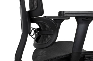 SCAUN ERGONOMIC, DE BIROU, ERGO XCLUSIVE NEGRU, CU TAPITERIE DIN TEXTIL, STIL MODERN - Img 4