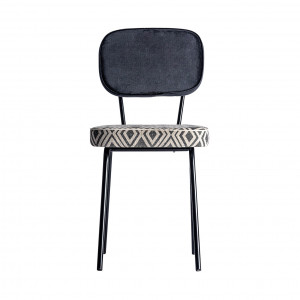 SCAUN LAZE REF. 28336, ALB-NEGRU, STIL VINTAGE, DIN BUMBAC, FIER SI SPUMA, PRODUS DETASABIL, VIC - Img 2