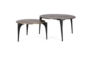 SET 2 MASUTE DE CAFEA, AURIU/NEGRU, REALIZATE DIN METAL, MODEL DEOSEBIT - Img 1