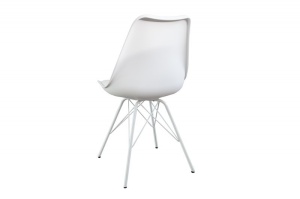 SET 2 SCAUNE, ALBE, SCANDINAVIA RETRO, DESIGN SCANDINAV - Img 4