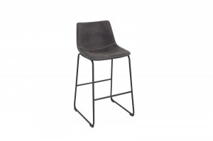 SET 2 SCAUNE DE BAR GRI VINTAGE, DJANGO 38110, DESIGN VINTAGE - Img 2
