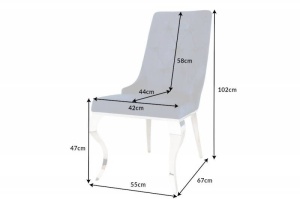 SET 2 SCAUNE DINING, CLASIC, BAROC, DIN METAL SI CATIFEA ALBASTRA, ARTIM GROUP SELECTION - Img 8