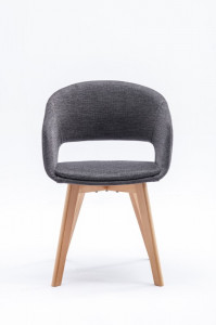 SET 2 SCAUNE NATURAL/GRI NORDIC STAR 38503 - DESIGN SCANDINAV - Img 5