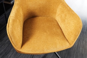 SET 2 SCAUNE ROTATIVE, VERONA, GALBEN MUSTAR, METAL SI CATIFEA, DESIGN MODERN, ARTIM GROUP SELECTION - Img 5