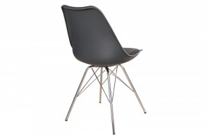 SET 4 SCAUNE GRI INCHIS SCANDINAVIA RETRO 38090 - DESIGN SCANDINAV - Img 4