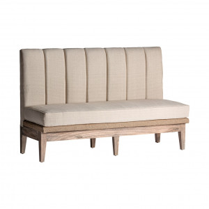 SOFA DE BAR RETZ REF. 28972, DIN LEMN MASIV DE TEC SI BUMBAC, STIL MODERN, VIC - Img 1