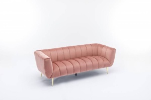 SOFA MODERNA 225CM, TEXTIL FIN( CATIFEA), ROZ/AURIU, DESIGN EXCLUSIVIST, ARTIM GROUP SELECTION - Img 3