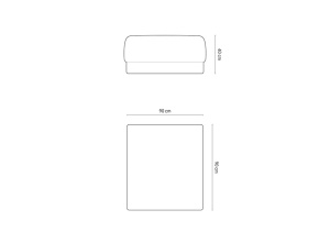 TABURET MILEY, 90 CM, ALBASTRU 86, TAPITERIE DIN CATIFEA, DESIGN DEOSEBIT - Img 5